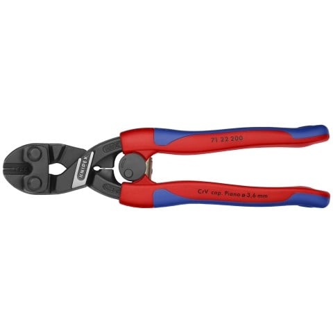 KNIPEX 71 22 200 8" CoBolt High Leverage 20° Angled Compact Bolt Cutters