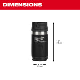 Milwaukee 48-22-8391B PACKOUT 12oz Insulated Bottle with Sip Lid-Black