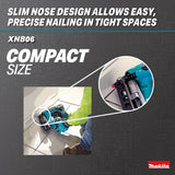 Makita XNB06Z 18V LXT Lithium-Ion Brushless Cordless 2-1/2” Angled Finish Nailer, 16 Ga., Tool Only