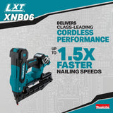 Makita XNB06Z 18V LXT Lithium-Ion Brushless Cordless 2-1/2” Angled Finish Nailer, 16 Ga., Tool Only