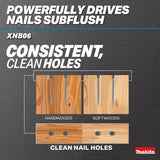 Makita XNB06Z 18V LXT Lithium-Ion Brushless Cordless 2-1/2” Angled Finish Nailer, 16 Ga., Tool Only