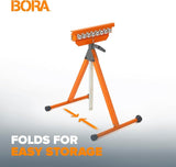 BORA Portamate PM-5093 Tri Function Pedestal Roller 11.25" Polished Steel Roller, Ball Bearing Multi-Directional Rollers