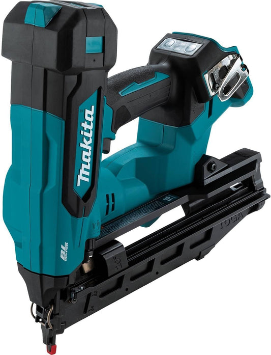 Makita XNB06Z 18V LXT Lithium-Ion Brushless Cordless 2-1/2 in Angled Finish Nailer, 16 Ga., Tool Only