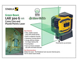 Stabila 03185 LAX 300 Green Laser Level Tool Set