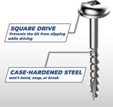 Kreg SML-C250-125 Zinc Pocket Screws, 2 1/2 Inch, #8 Coarse Thread, Maxi-Loc Head (125 Count)
