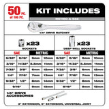 Milwaukee 48-22-9486 1/4 in. & 3/8 in. 106 Pc. Ratchet and Socket Set in PACKOUT - SAE & Metric