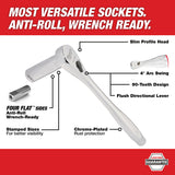Milwaukee 48-22-9486 1/4 in. & 3/8 in. 106 Pc. Ratchet and Socket Set in PACKOUT - SAE & Metric