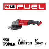 Milwaukee 2785-20 M18 FUEL 7 in. / 9 in. Large Angle Grinder