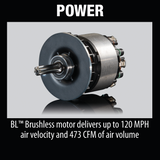 Makita XBU02PT1 36V (18V X2) LXTÂ® Brushless Blower Kit with 4 Batteries (5.0Ah)