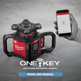 Milwaukee 3704-21T M18 Red Exterior Dual Slope Rotary Laser Level Kit w/ Receiver, Remote, Grade Rod & Tripod