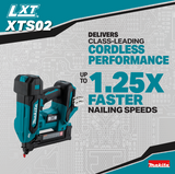 Makita 18V LXT Lithium‑Ion Brushless Cordless 1/4 in Narrow Crown Stapler, 18 Ga., Tool Only