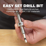 Kreg KPHA308 Easy-Set Pocket Hole Drill Bit with Stop Collar & Gauge/Hex Wrench