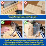 KMS8000 Precision Trak and Stops Kit Track Guide Woodworking Tool Saw Guide Measuring System for Miter Saw Radial Arm Saw Drill Press Table Saw Fence Accessories Precise Repeatable Cutting Set