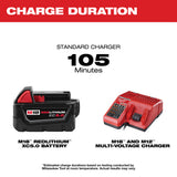 Milwaukee 48-59-1850 M18 REDLITHIUM XC 5.0Ah Battery and Charger Starter Kit