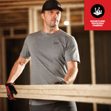 Milwaukee 603G-M FREEFLEX Hybrid Work Tee - Short Sleeve - Gray M
