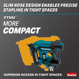 Makita 18V LXT Lithium‑Ion Brushless Cordless 1/4 in Narrow Crown Stapler, 18 Ga., Tool Only
