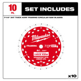 Milwaukee 48-41-0740 7-1/4" 24T Thick Kerf Framing Circular Saw Blades (Each)
