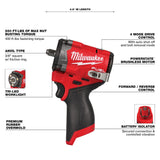 Milwaukee 2562-20 M12 FUEL Stubby 3/8" Impact Wrench