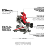 Milwaukee 2734-20 M18 FUEL Dual Bevel Sliding Compound Miter Saw