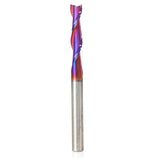 Amana Tool Spektra Extreme Tool Life Coated Solid Carbide Spiral Plunge Router Bit, 46399-K, 1/4 Dia x 1-3/8 CH x 1/4 Shank 3-1/8 Inch Long Up-Cut