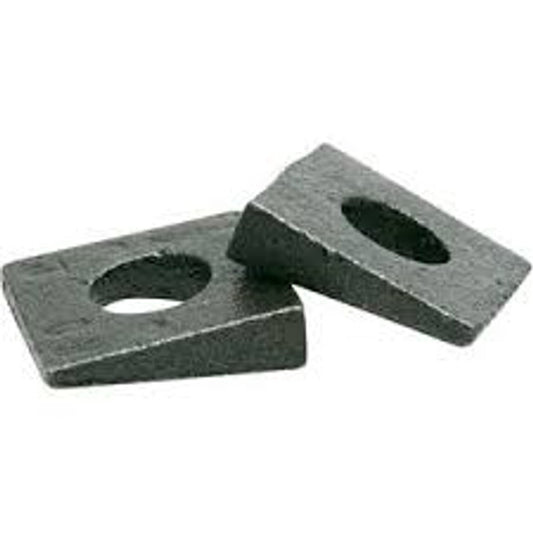 3/8" Plain Beveled Square Washers Malleable Wedge Washers Tapered Bevel Black