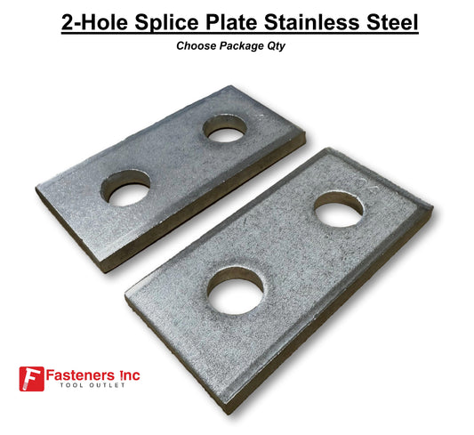 2-Hole Stainless Steel Splice Plate for Unistrut Channel P1065 PT-103-312SS