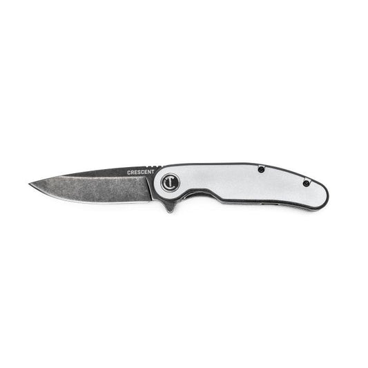 Crescent Tools CPK325A 3 1/4" Drop Point Aluminum Handle Pocket Knife