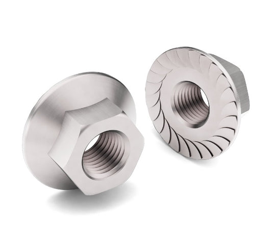 M8-1.25 Metric Hex Serrated Flange Nuts Class 10  DIN 6923 Zinc