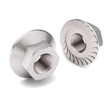 M8-1.25 Metric Hex Serrated Flange Nuts Class 10  DIN 6923 Zinc