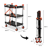 Crescent Tools SITERUNNER 3 Shelf Folding Jobsite Cart