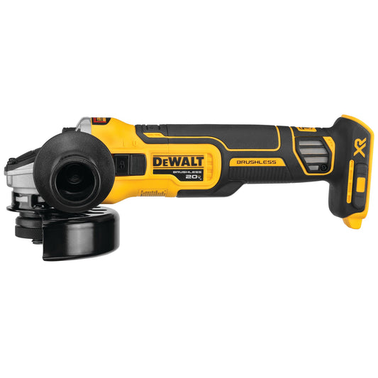 DEWALT DCG405B 20V MAX* XR 4.5 IN. SLIDE SWITCH SMALL ANGLE GRINDER WITH KICKBACK BRAKE (TOOL ONLY)