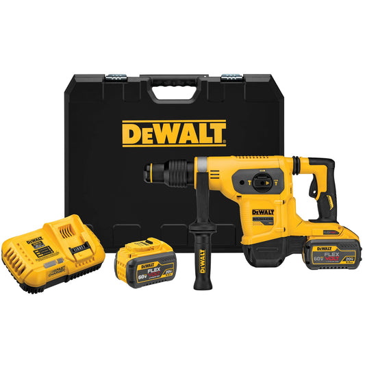 DeWalt DCH481X2 FLEXVOLT 60-Volt MAX Lithium Ion 1-9/16 in. Cordless SDS-MAX Brushless Combination Rotary Hammer with (2) Batteries 9Ah