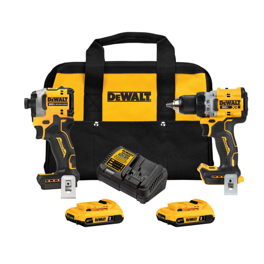 DeWalt DCK2051D2 20V MAX XR Brushless 1/2 in. Drill Driver & 1/4 in. Impact Driver 2.0Ah Kit