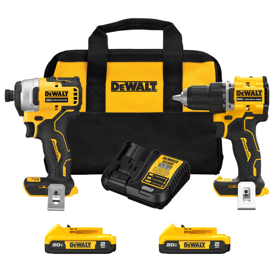 DeWalt DCK225D2 ATOMIC 20V MAX* Brushles Compact Drill/Driver and Impact Driver Combo Kit