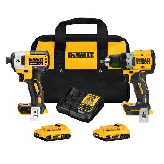 DEWALT DCK248D2 20V MAX* XR Cordless 1/2 in. Drill/Driver and 1/4 in. Impact Driver Kit with (2) 2Ah Batteries & Charger