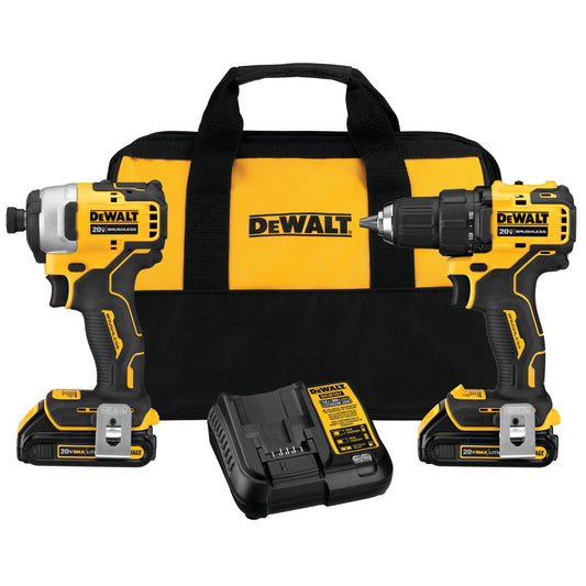 DeWalt DCK278C2 ATOMIC 20V MAX* Compact Brushless Drill/Impact Driver Kit