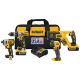 DeWalt DCK494P2 20V MAX XR Lithium-Ion Cordless Combo Kit (4-Tool) with (2) Batteries 5Ah, Charger and Tool Bag