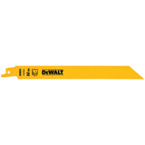 DeWalt DW4809  8" Reciprocating Sawzall Saw Blades 14 TPI Bi Metal