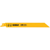 DeWalt DW4809  8" Reciprocating Sawzall Saw Blades 14 TPI Bi Metal