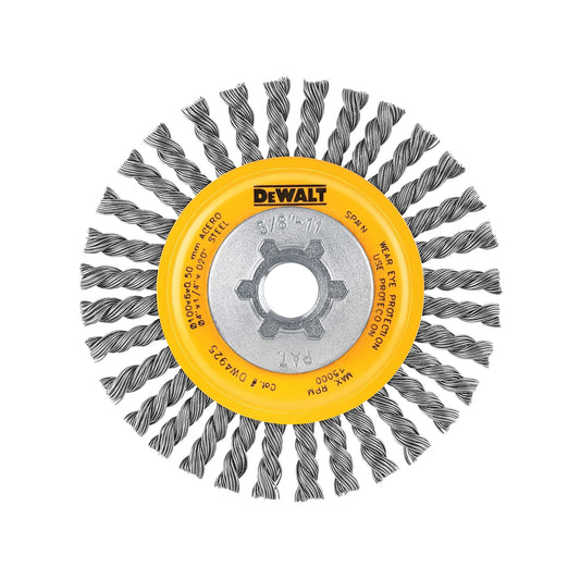 DeWalt DW4925B 4" X 5/8"-11 HP .020 Carbon Stringer Wire Wheel