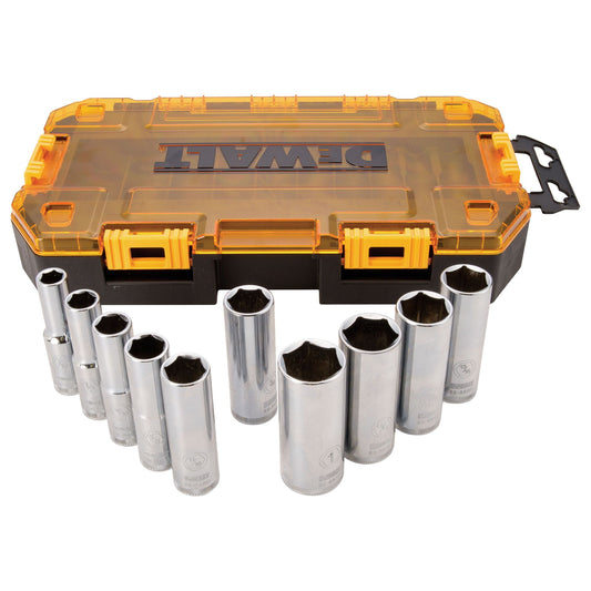 DeWalt DWMT73814 10 Piece SAE 1/2" Drive Deep Socket Set