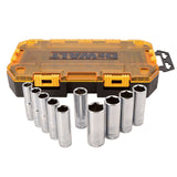 DeWalt DWMT73815 10 Piece Metric 1/2" Drive Deep Socket Set