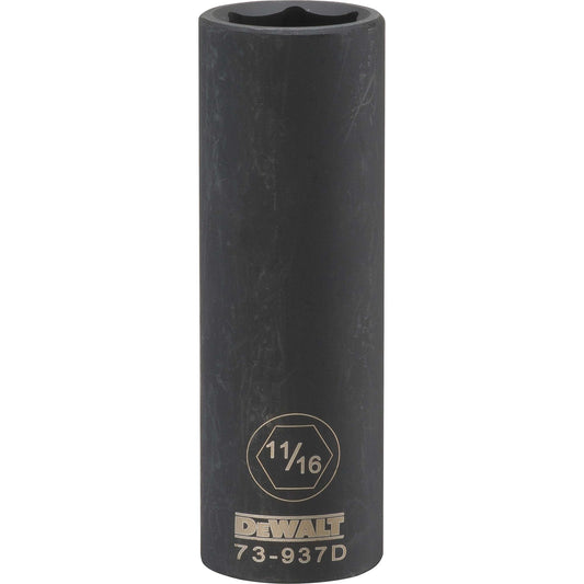 DeWalt DWMT73937OSP Mechanics 6 Point 1/2" Drive Deep Impact Socket 11/16" SAE