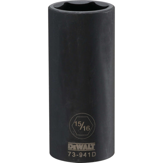 DeWalt DWMT73941OSP Mechanics 6 Point 1/2" Drive Deep Impact Socket 15/16" SAE