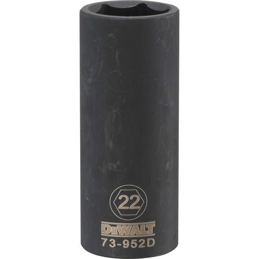 DeWalt DWMT73952OSP Mechanics 6 Point 1/2" Drive Deep Impact Socket 22 MM