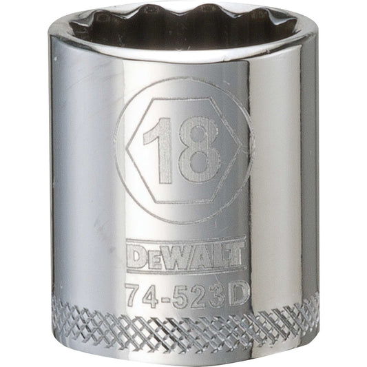DeWalt DWMT74523OSP Mechanics 12 Point 3/8" Drive Socket 18MM