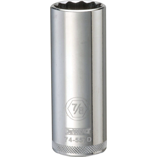 DeWalt DWMT74557OSP Mechanics 12 Point 1/2" Drive Deep Socket 7/8" SAE