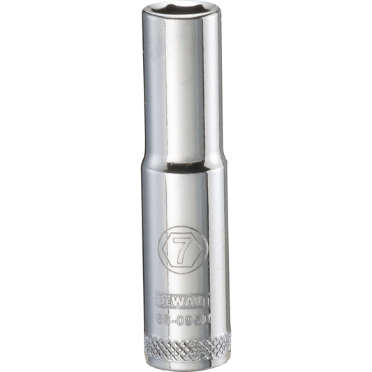 DeWalt DWMT86095OSP Mechanics 6 Point 1/4" Drive Deep Socket 7 MM