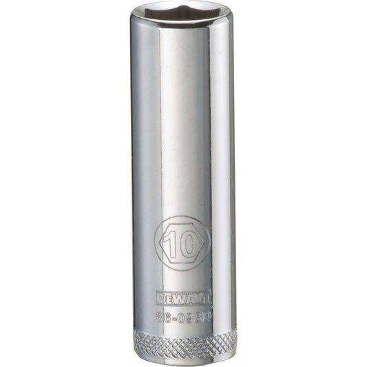DeWalt DWMT86098OSP Mechanics 6 Point 1/4" Drive Deep Socket 10 MM