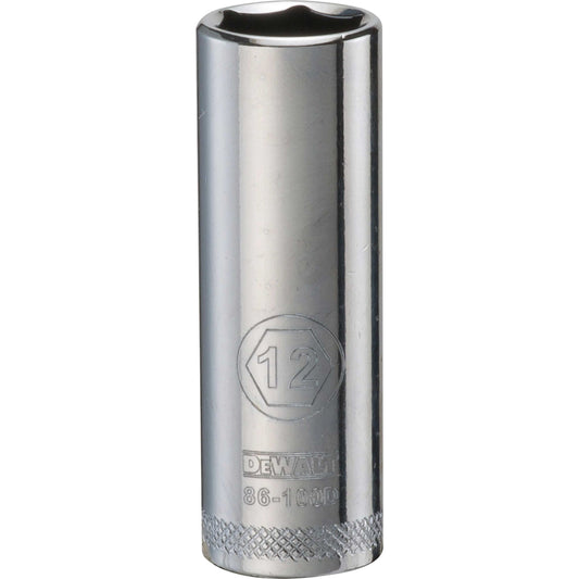 DeWalt DWMT86100OSP Mechanics 6 Point 1/4" Drive Deep Socket 12 MM